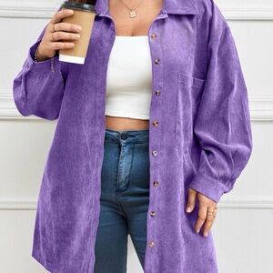 SHEIN Lavender Teddy Jacket